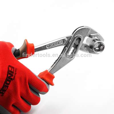 9.5'' Nickel plated Groove joint plier with TPR heavy duty handle